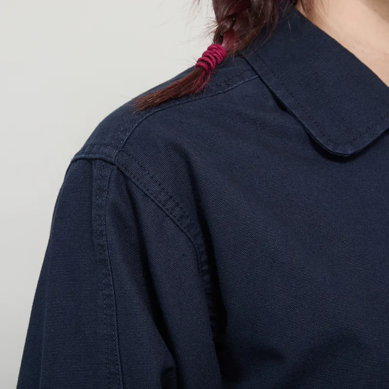 Service Works Womens Canvas Cropped Work Jacket Dark Navy-10