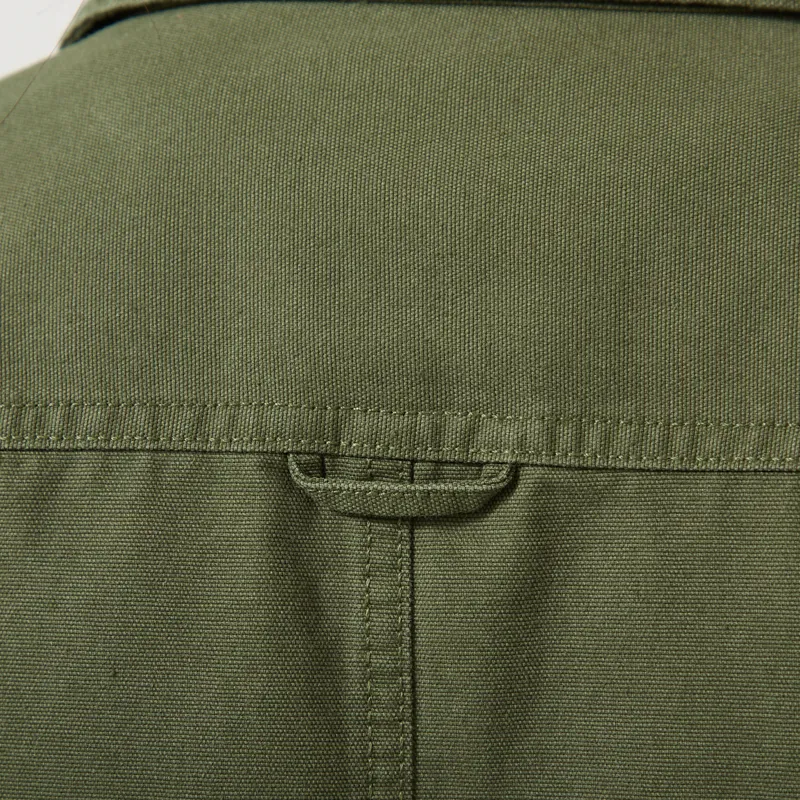 Service Works Womens Canvas Cropped Work Jacket Olive-6