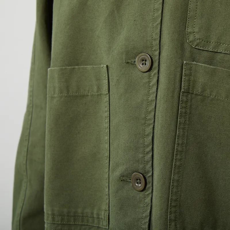 Service Works Womens Canvas Cropped Work Jacket Olive-12