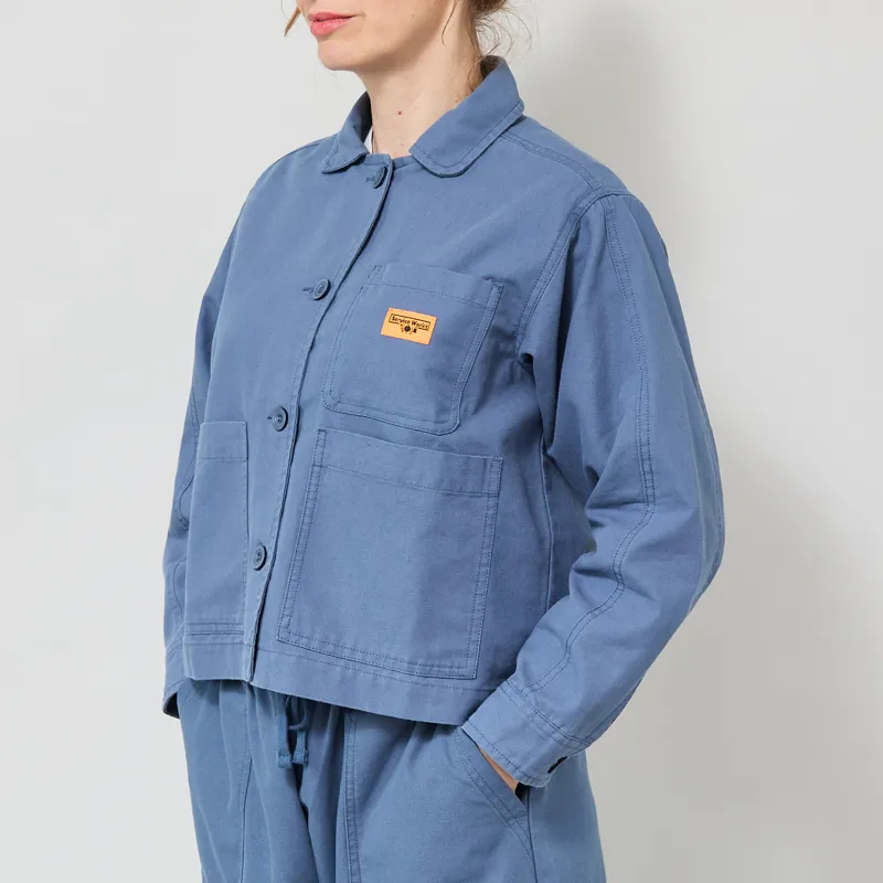 Service Works Womens Canvas Cropped Work Jacket Slate-1