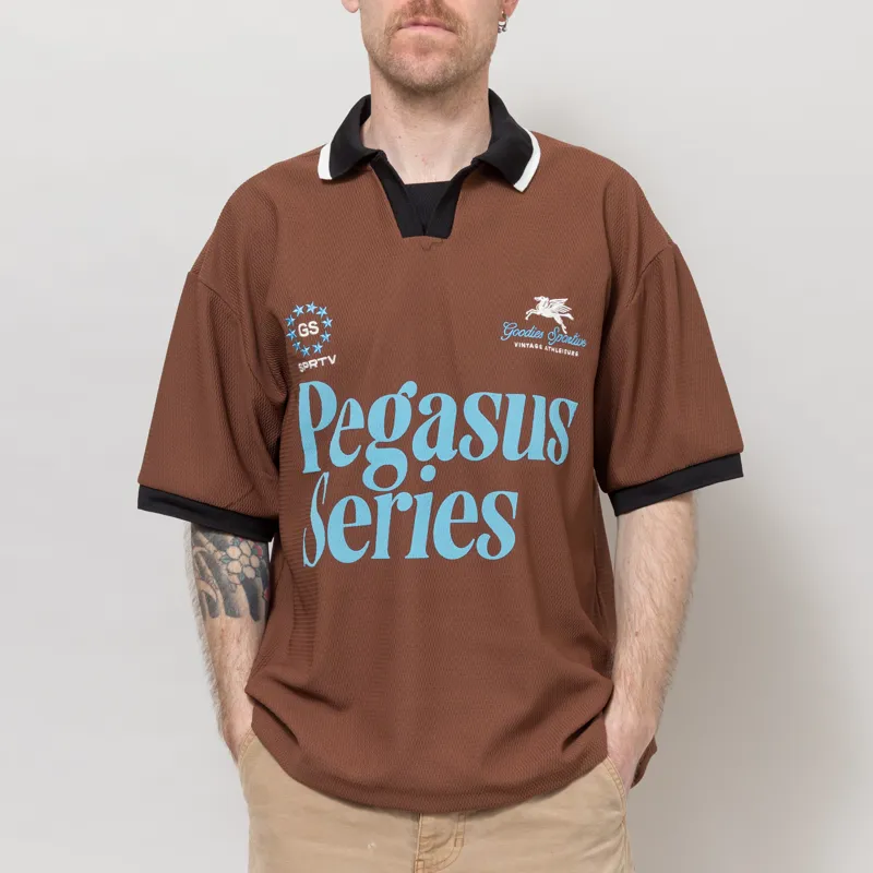 Goodies Sportive Sprtv Football T Shirt Brown