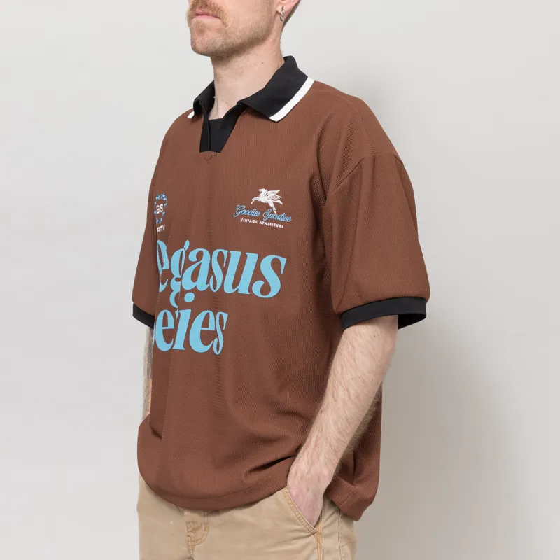 Goodies Sportive Sprtv Football T Shirt Brown-1