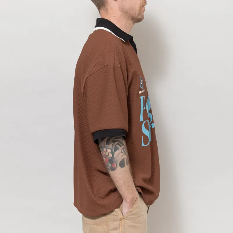 Goodies Sportive Sprtv Football T Shirt Brown-4