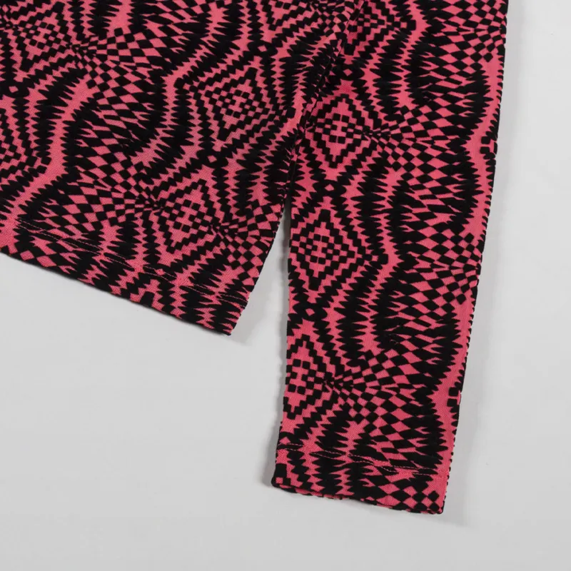 Fred Perry Womens Flock Print Mesh Top Flamingo Tan-7