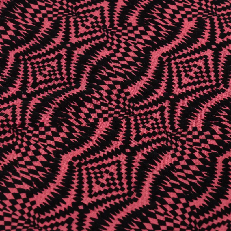 Fred Perry Womens Flock Print Mesh Top Flamingo Tan-6