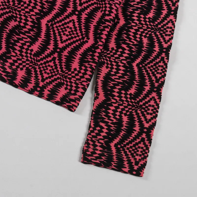 Fred Perry Womens Flock Print Mesh Top Flamingo Tan-8