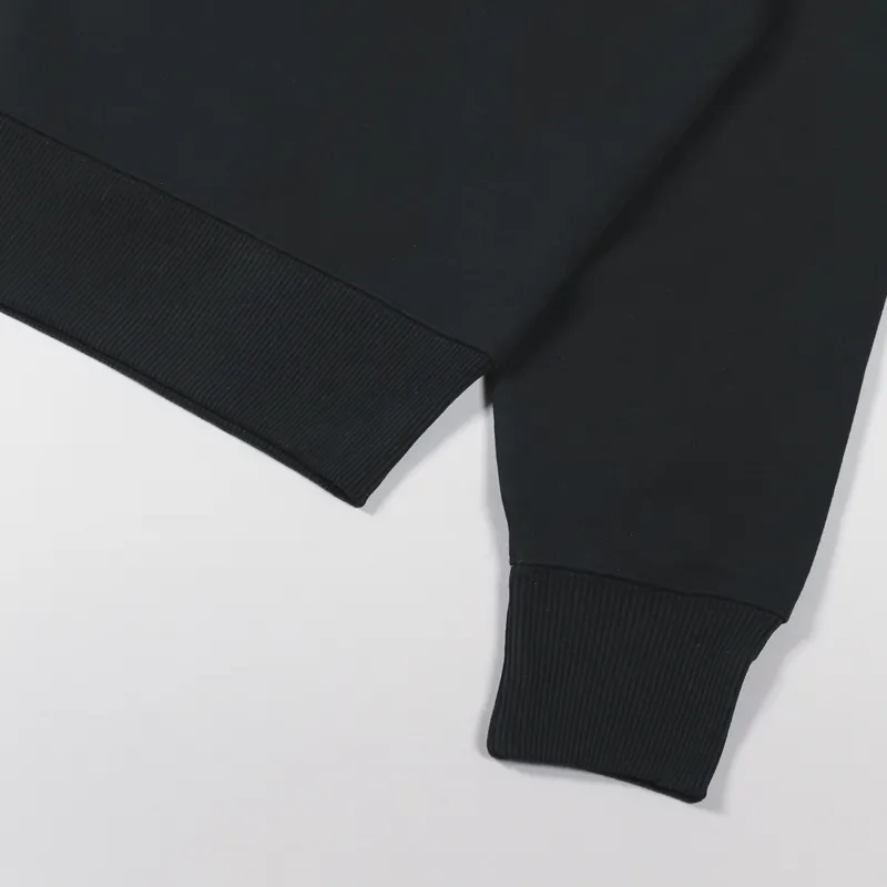 Working Class Heroes Heavyweight Oversized Crew Sweatshirt Black-5