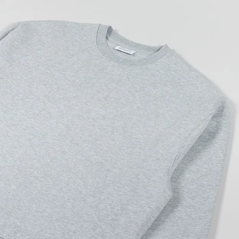 Working Class Heroes Heavyweight Oversized Crew Sweatshirt Heather Grey-2