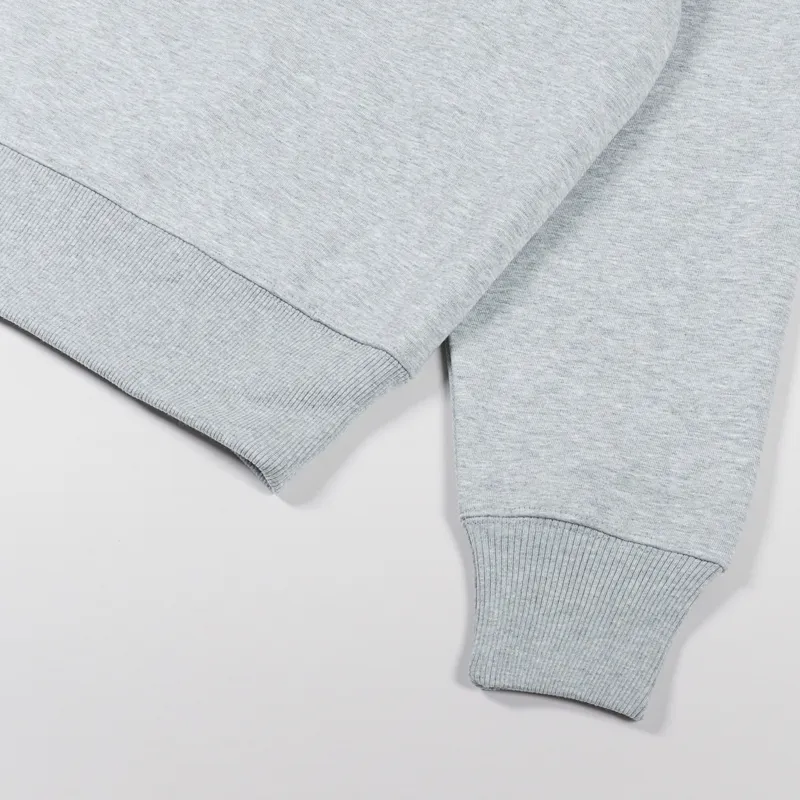 Working Class Heroes Heavyweight Oversized Crew Sweatshirt Heather Grey-5