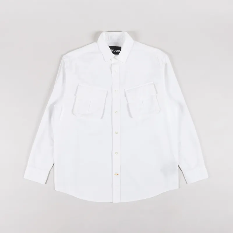 Barbour Arnham Oversized Oxford Jungle Shirt White