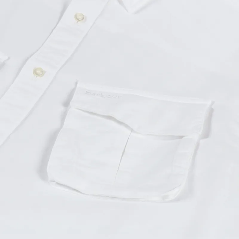 Barbour Arnham Oversized Oxford Jungle Shirt White-6