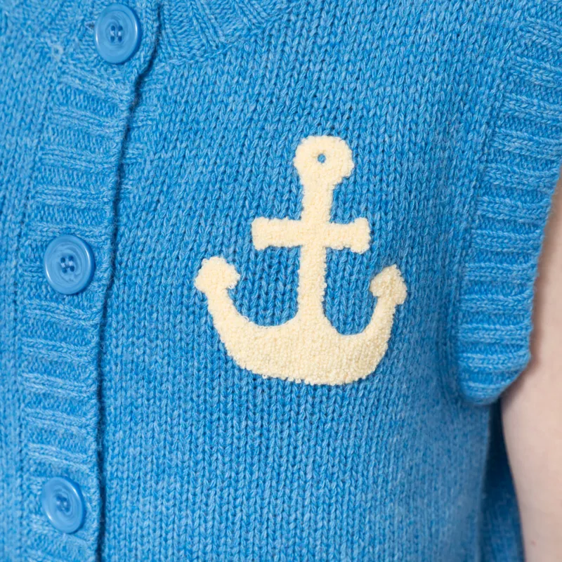 Stella Nova Womens Anchor Vest Blue Sea-5