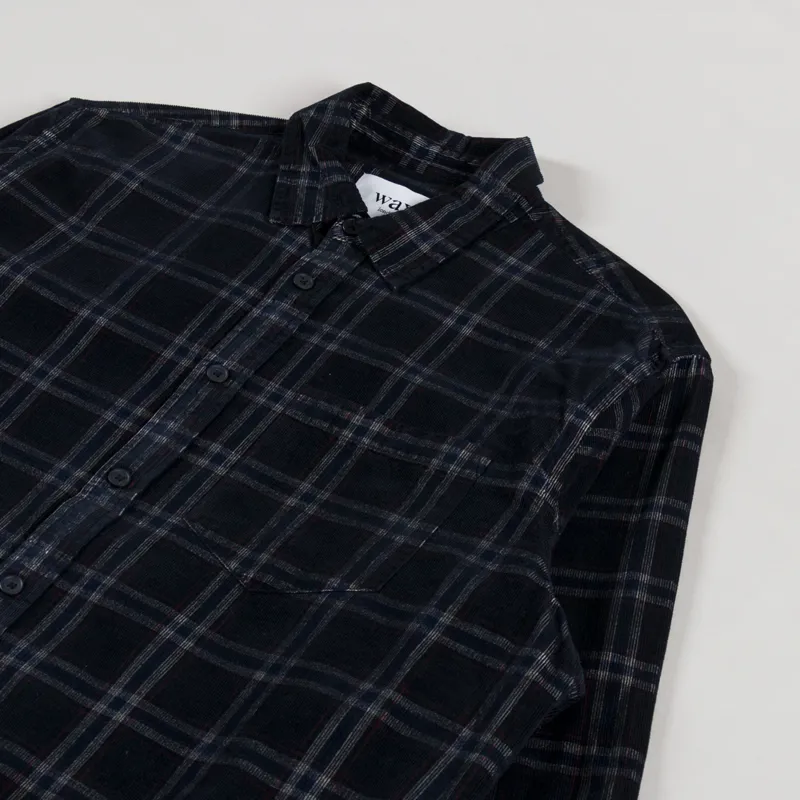 Wax London Shelly Shirt Babycord Navy-2