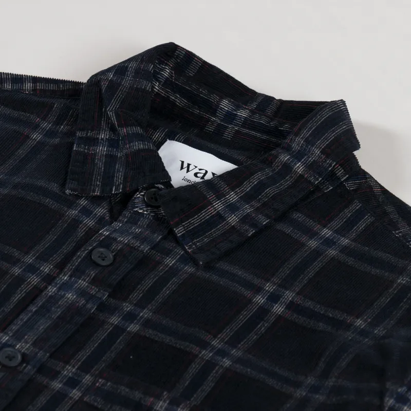 Wax London Shelly Shirt Babycord Navy-4