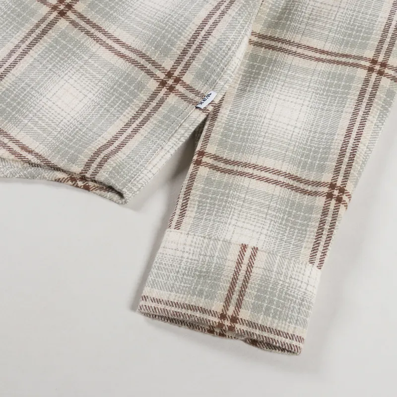 Wax London Shelly Shirt Ombre Flannel Sage Ecru-7