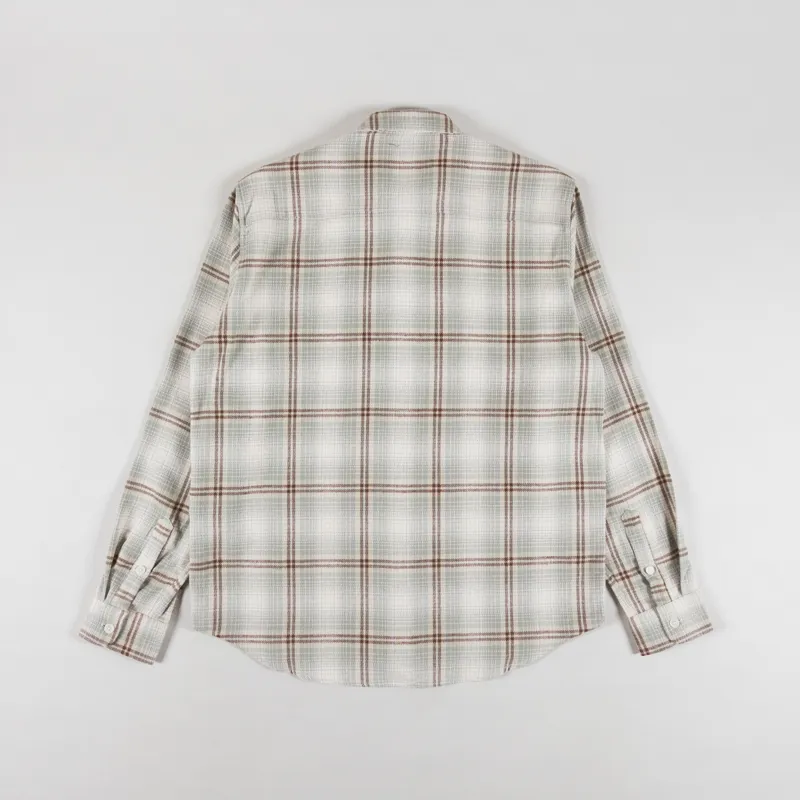 Wax London Shelly Shirt Ombre Flannel Sage Ecru-1