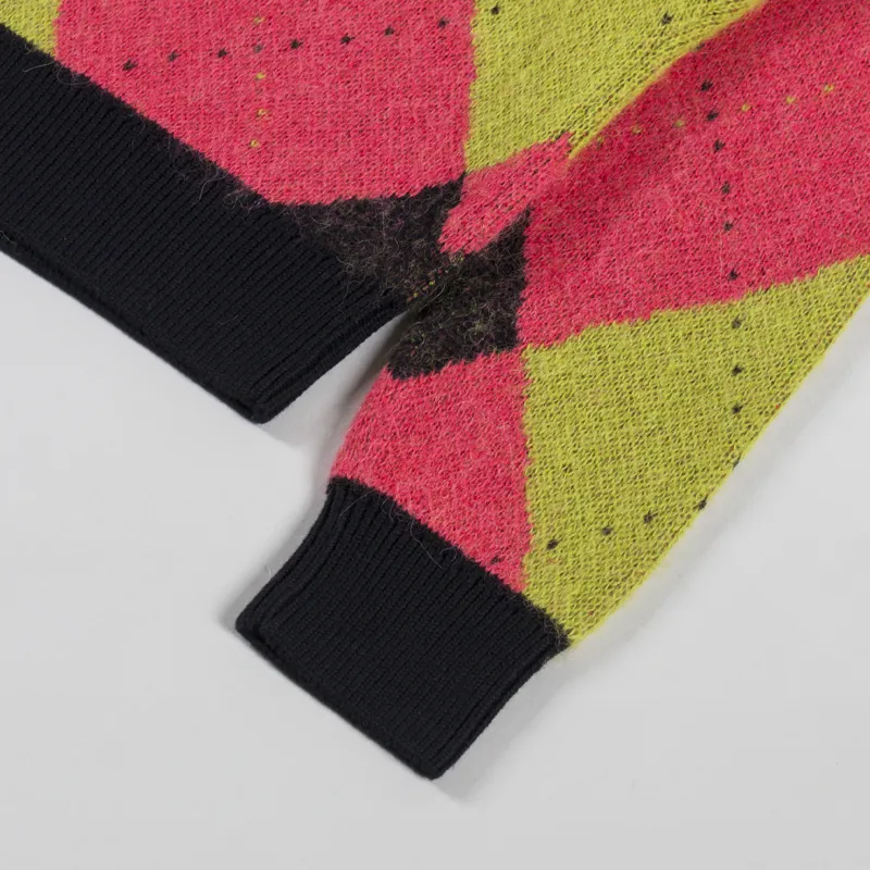 Fred Perry Womens Brushed Argyle Knitted Jumper Flamingo Tan-7