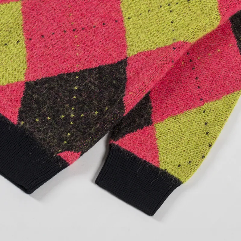 Fred Perry Womens Brushed Argyle Cardigan Flamingo Tan-7