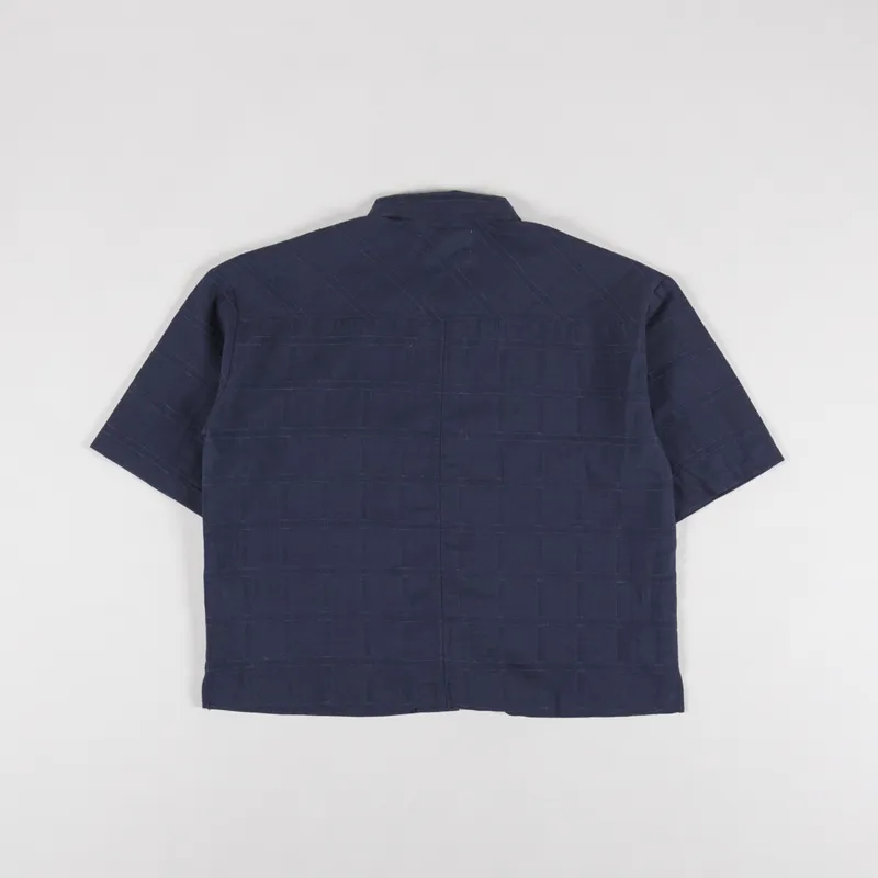 Sideline Womens Stella Shirt Navy Check-5