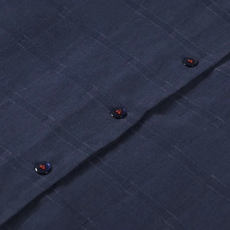 Sideline Womens Stella Shirt Navy Check-9