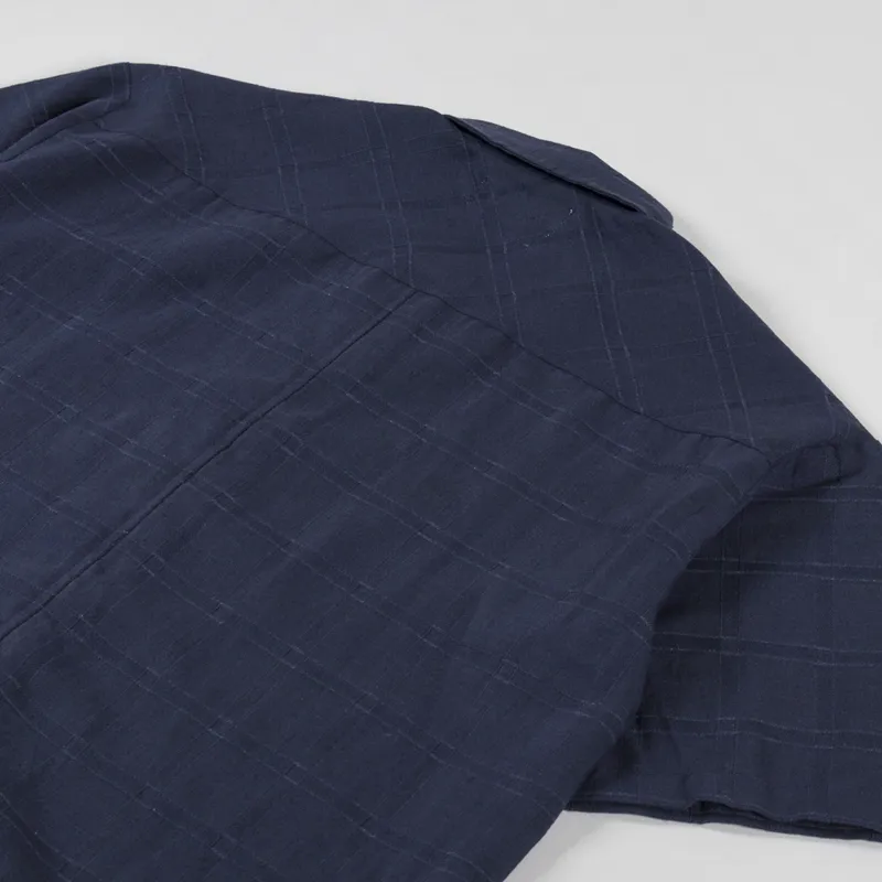 Sideline Womens Stella Shirt Navy Check-7