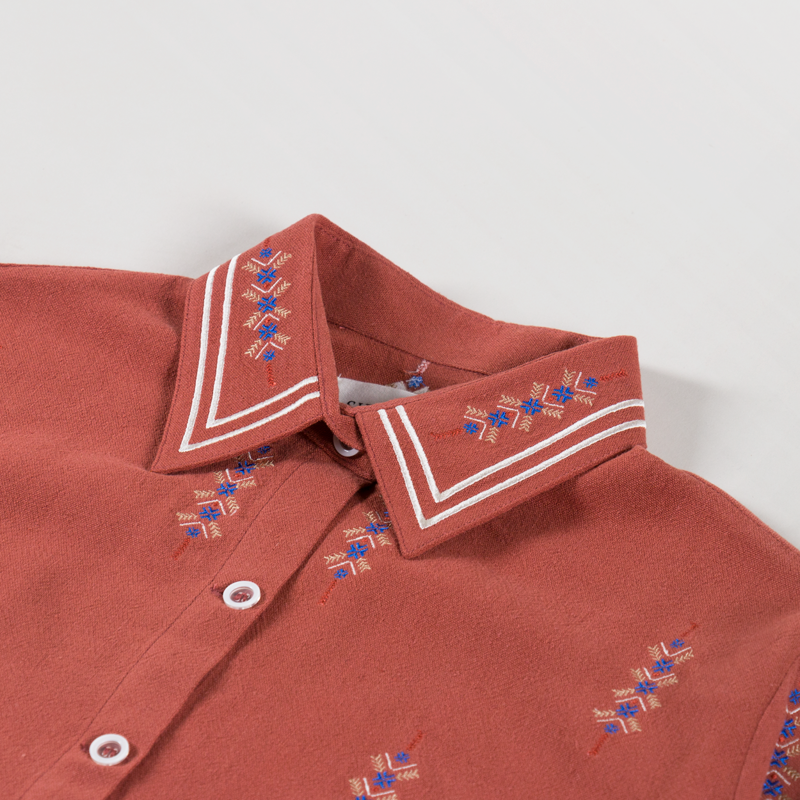 Sideline Womens Gin Shirt Brick-3