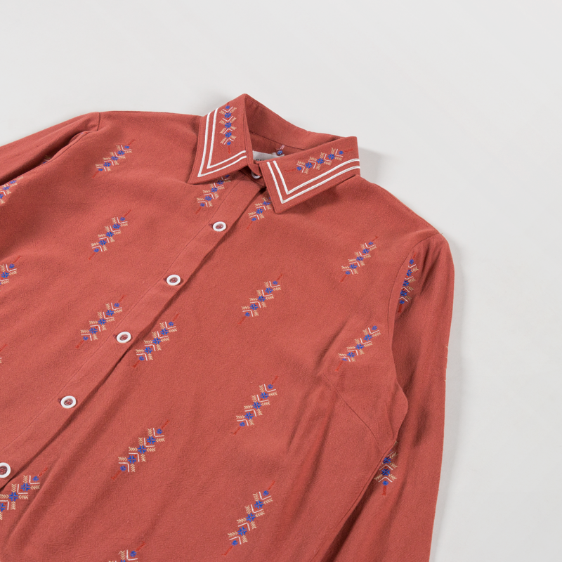 Sideline Womens Gin Shirt Brick-2