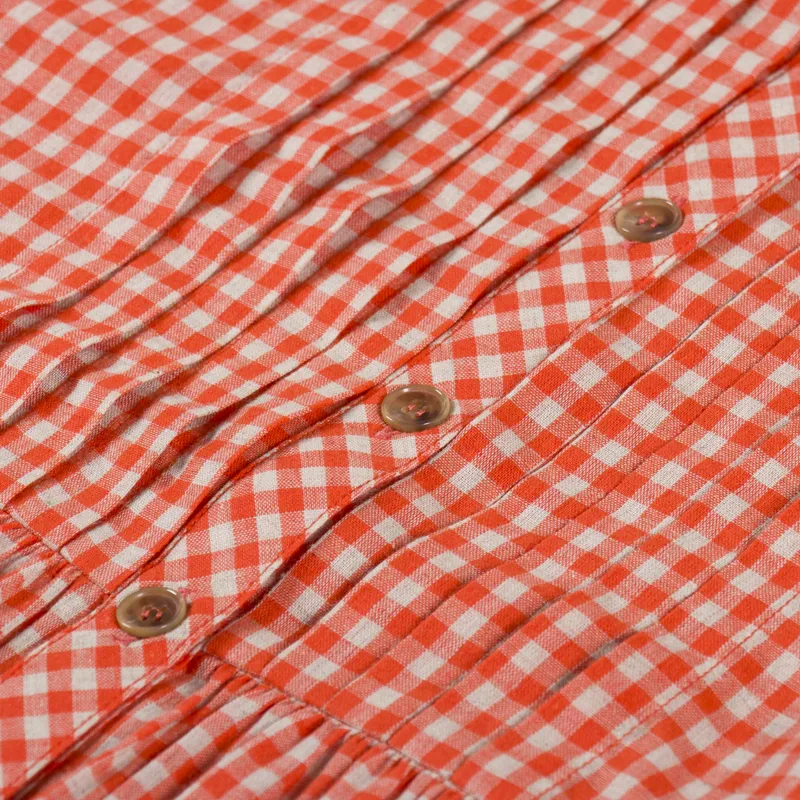 Sideline Womens Happy Shirt Red Check-8