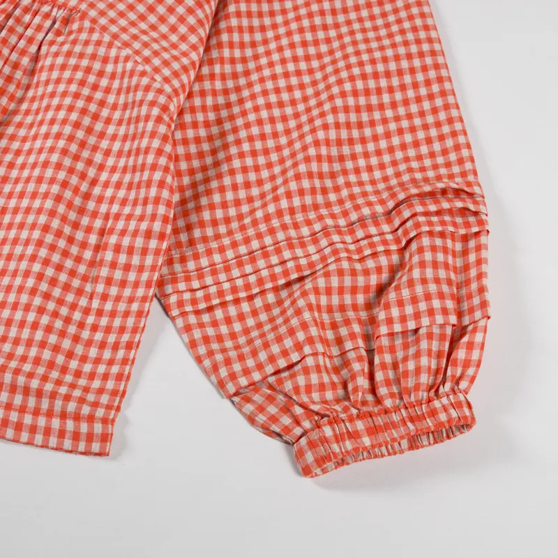 Sideline Womens Happy Shirt Red Check-10