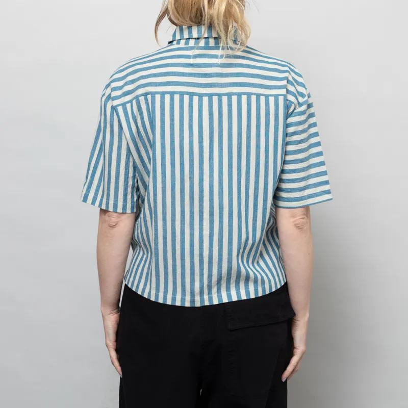 Sideline Womens Stella Shirt Blue Stripe-3