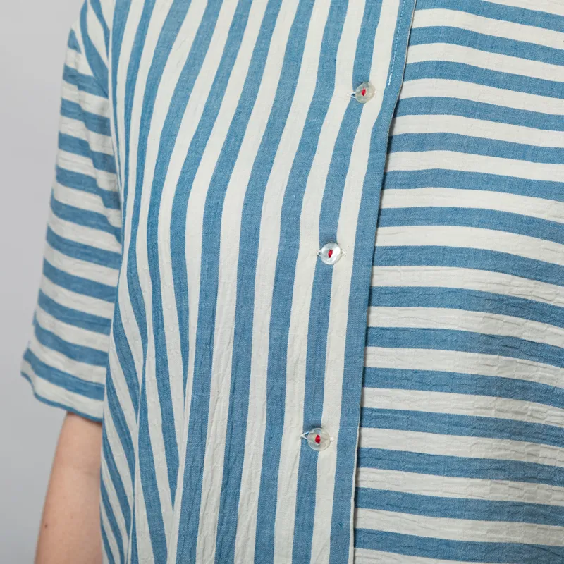 Sideline Womens Stella Shirt Blue Stripe-7