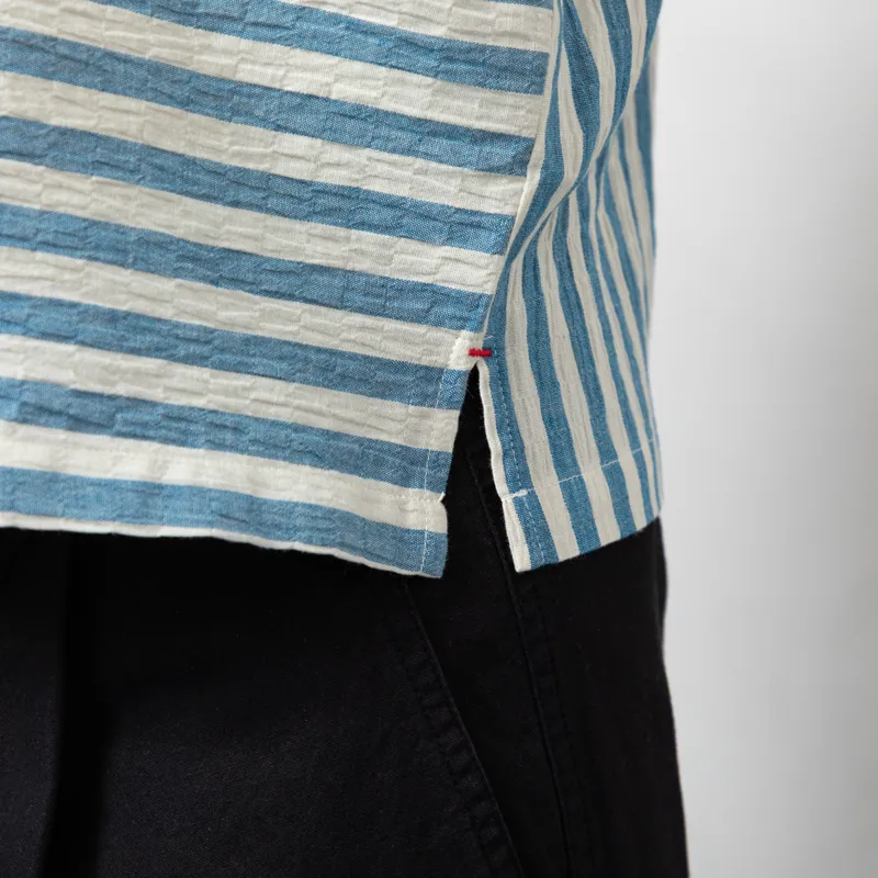 Sideline Womens Stella Shirt Blue Stripe-8