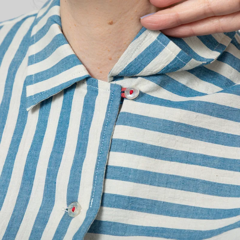 Sideline Womens Stella Shirt Blue Stripe-6