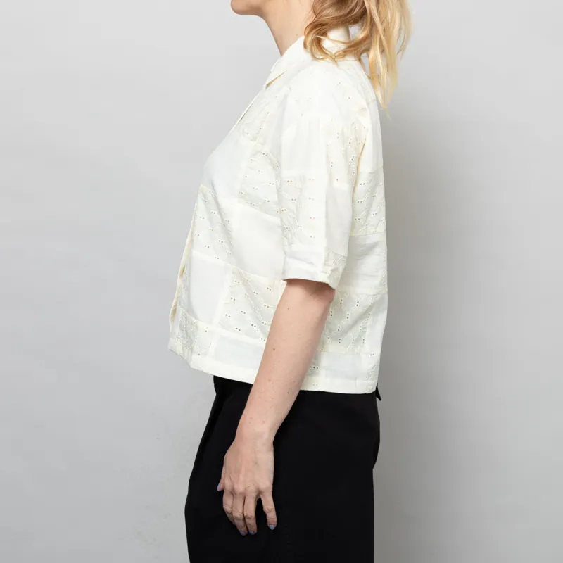 Sideline Womens Stella Shirt Buttermilk Patchwork-2