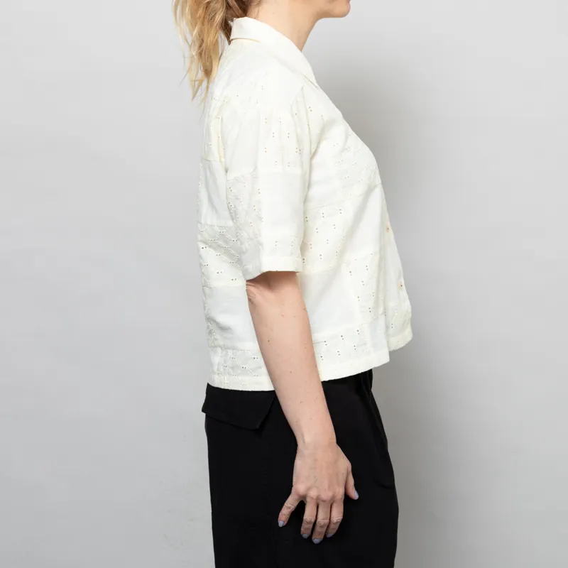 Sideline Womens Stella Shirt Buttermilk Patchwork-4