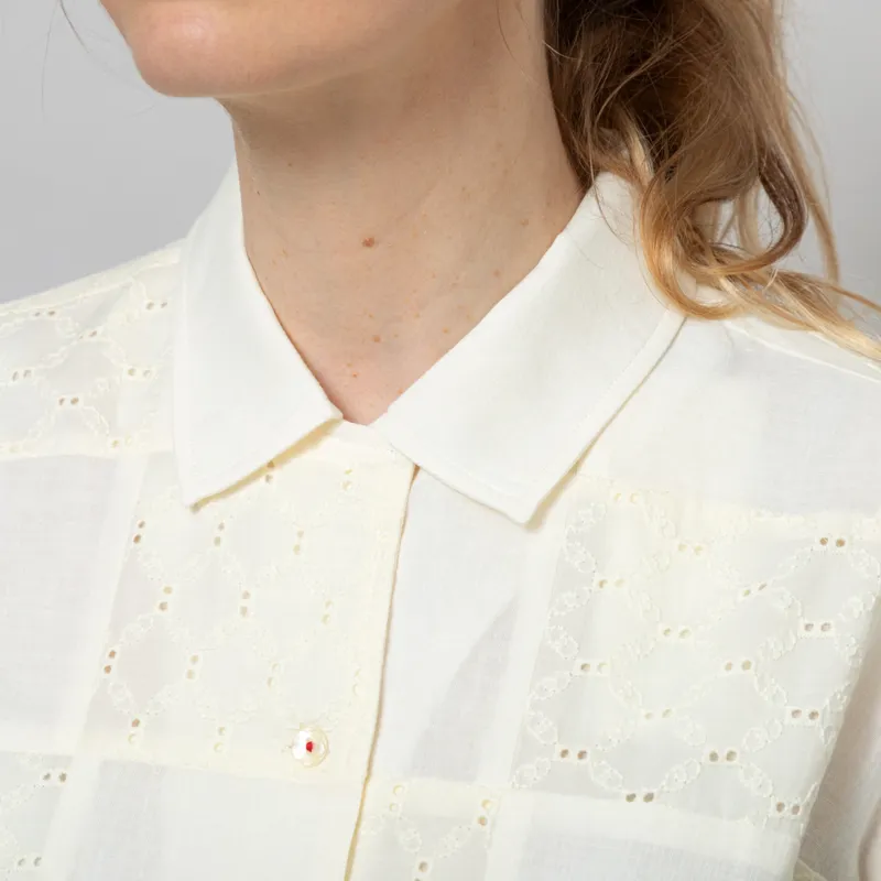 Sideline Womens Stella Shirt Buttermilk Patchwork-5