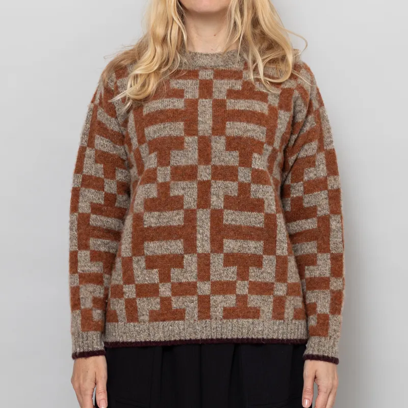 Sideline Womens Fara Jumper Pebble Whisky Beetroot