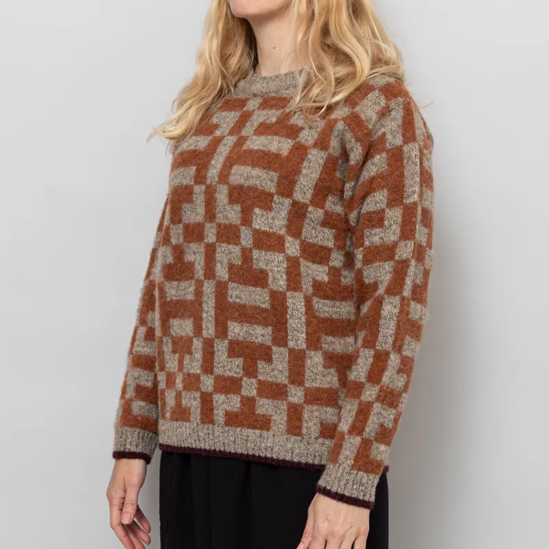 Sideline Womens Fara Jumper Pebble Whisky Beetroot-1