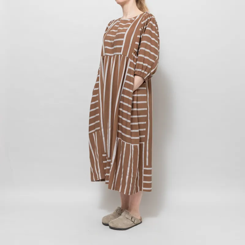 Sideline Womens Betsy Dress Toffee Stripe-1