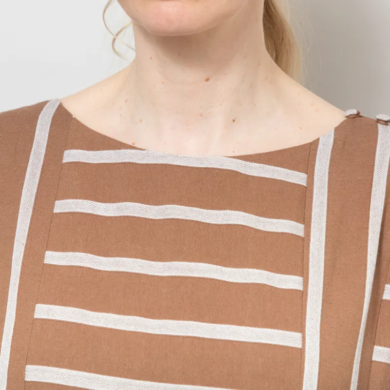 Sideline Womens Betsy Dress Toffee Stripe-3