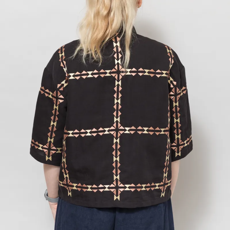 Sideline Womens Polly Shirt Black-2