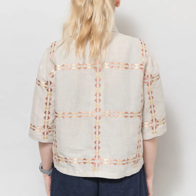 Sideline Womens Polly Shirt Oat Base-2