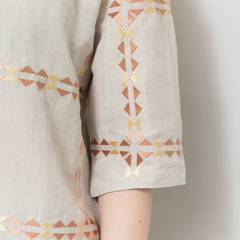 Sideline Womens Polly Shirt Oat Base-5