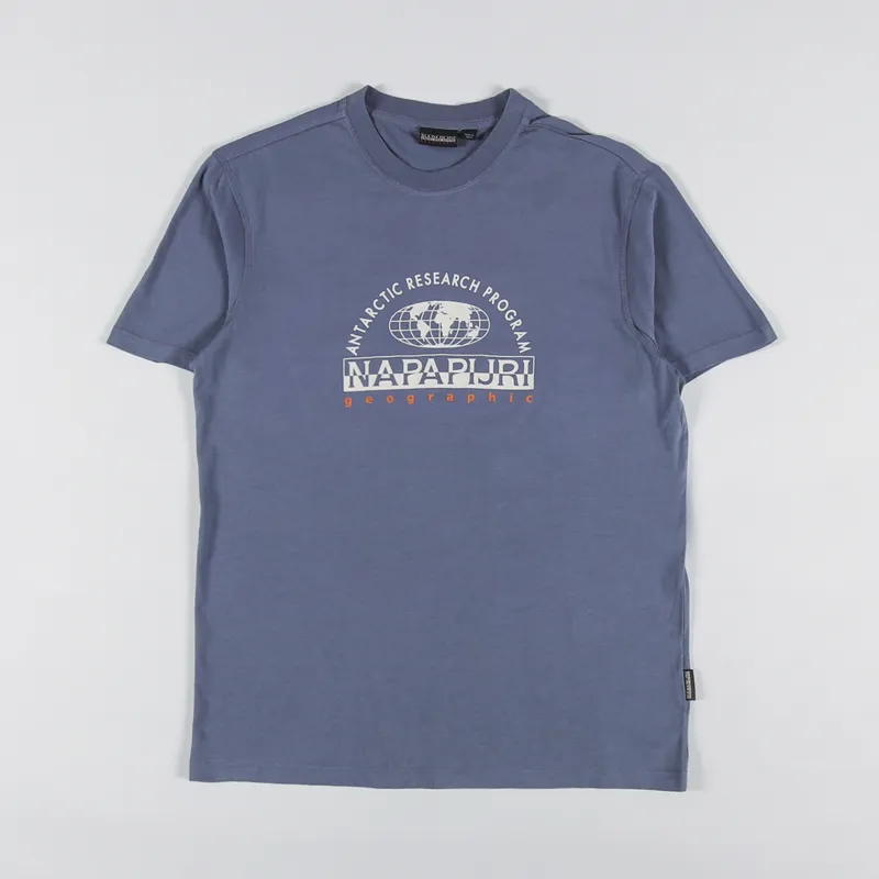 Napapijri Macas T Shirt Blue Grisail