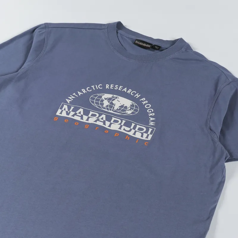 Napapijri Macas T Shirt Blue Grisail-1