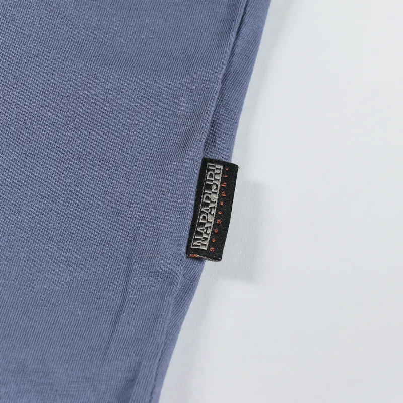 Napapijri Macas T Shirt Blue Grisail-3