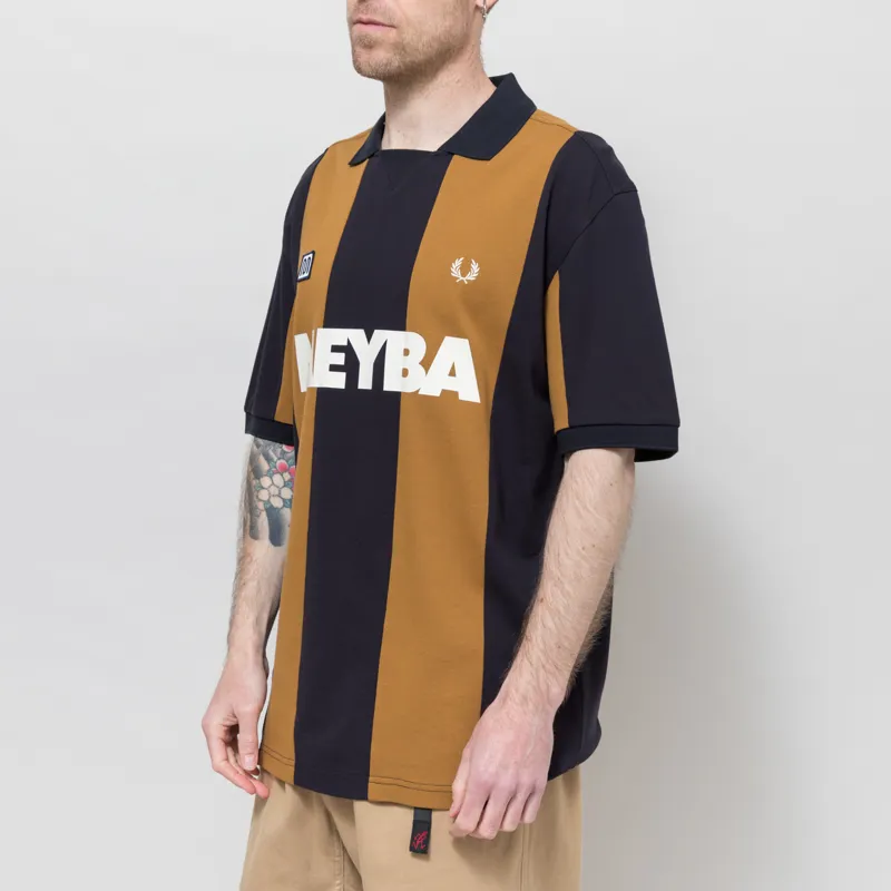 Fred Perry x MEYBA Cut and Sew Polo Shirt Navy-1