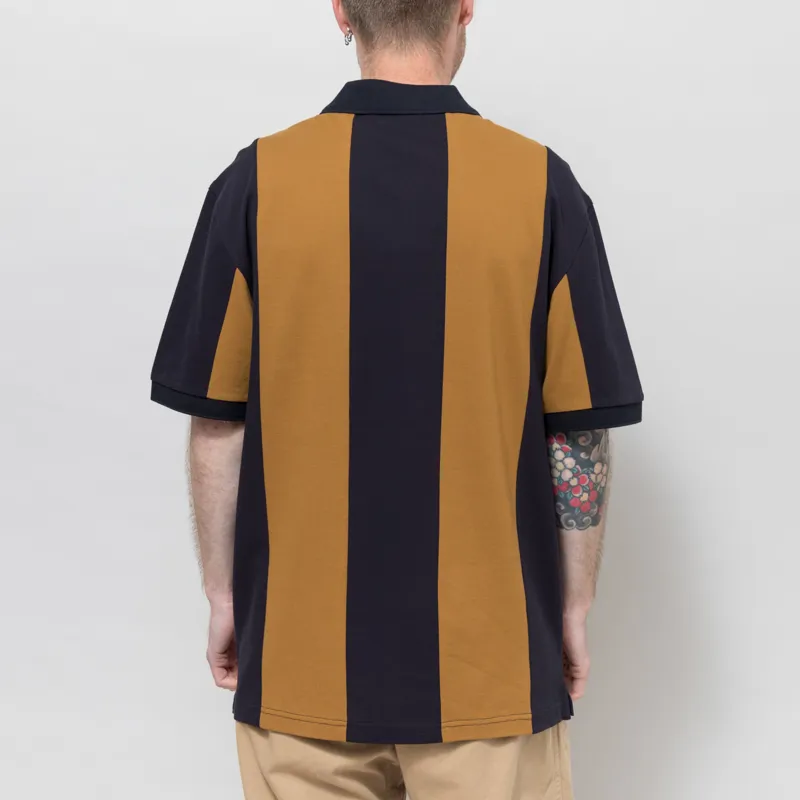 Fred Perry x MEYBA Cut and Sew Polo Shirt Navy-2