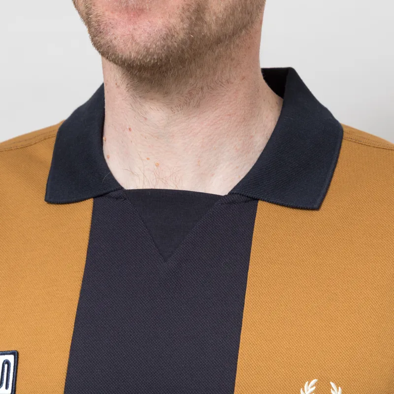 Fred Perry x MEYBA Cut and Sew Polo Shirt Navy-3