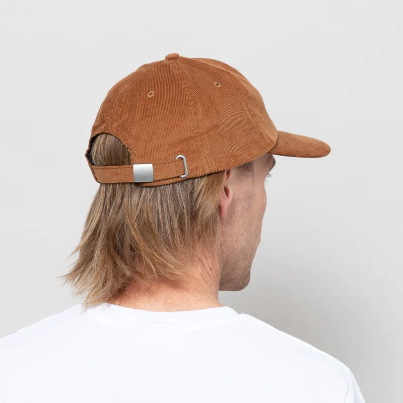 Cafe Mountain Cord Logo Cap Tan-2
